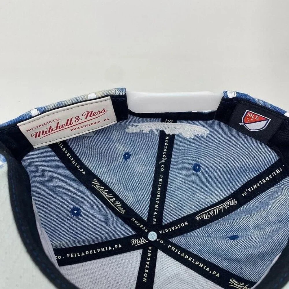 Philadelphia Union Mitchell &‎ Ness Snapback Hat Denim Dots MLS Soccer Futbol